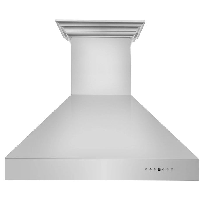 ZLINE Ducted Vent Wall Mount Range Hood in Stainless Steel with Built-in CrownSound™ Bluetooth Speakers (667CRN-BT)