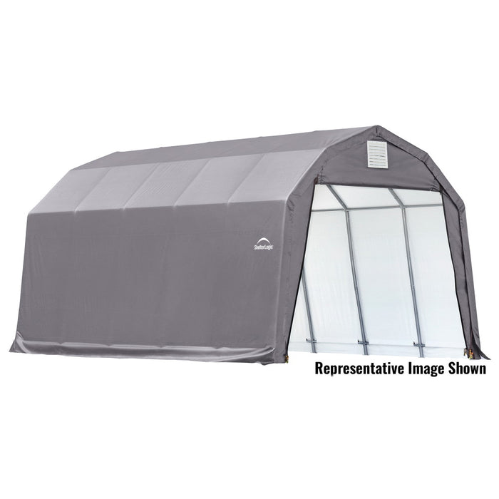 ShelterLogic ShelterCoat Custom Barn Shelter, Standard PE 9 oz. Gray