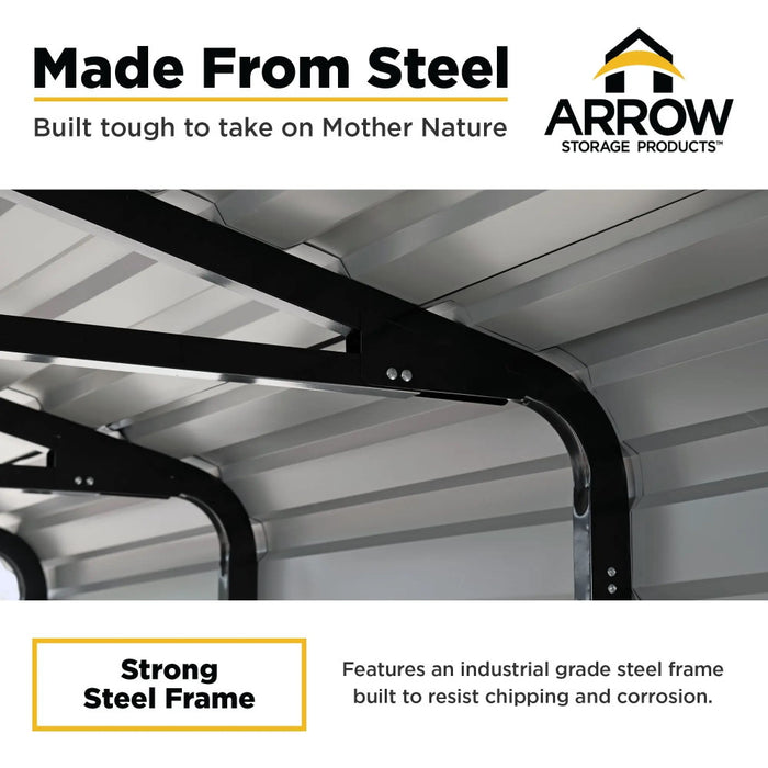 Arrow Steel Carport - 10' Wide x 7' Tall