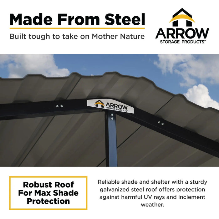 Arrow Steel Carport - 10' Wide x 7' Tall