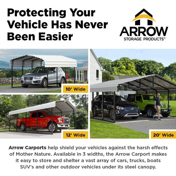 Arrow Steel Carport - 9' Tall