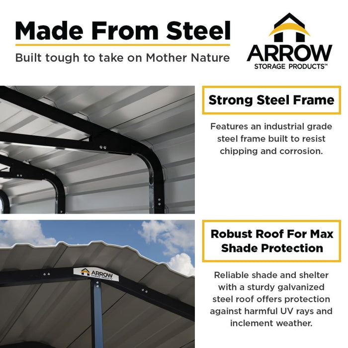 Arrow Steel Carport - 9' Tall