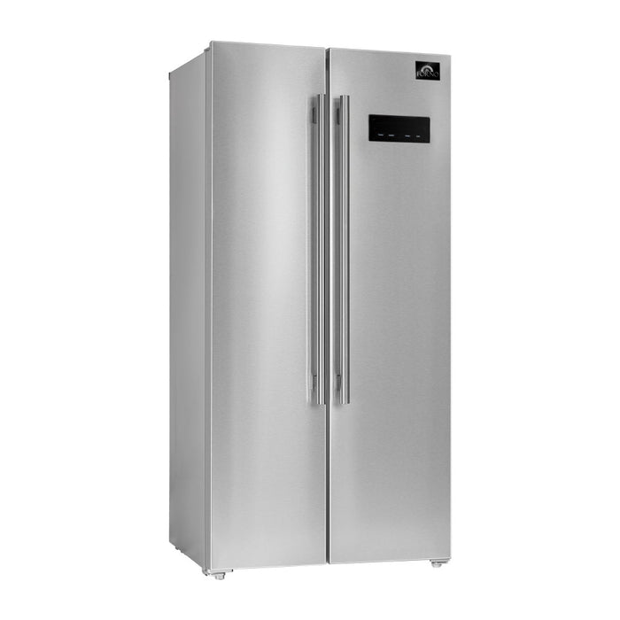 Forno FFRBI1805-33SB 33″ Salerno Refrigerator FORNO ALTA QUALITA Freestanding Side-by-side 15.6 cu.ft White Interior