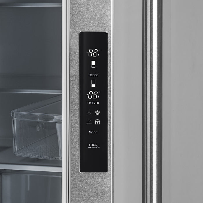 Forno FFRBI1820-36SB 36″ Moena Refrigerator FORNO ALTA QUALITA Freestanding French Doors With Ice Maker, 19.2 cu.ft.
