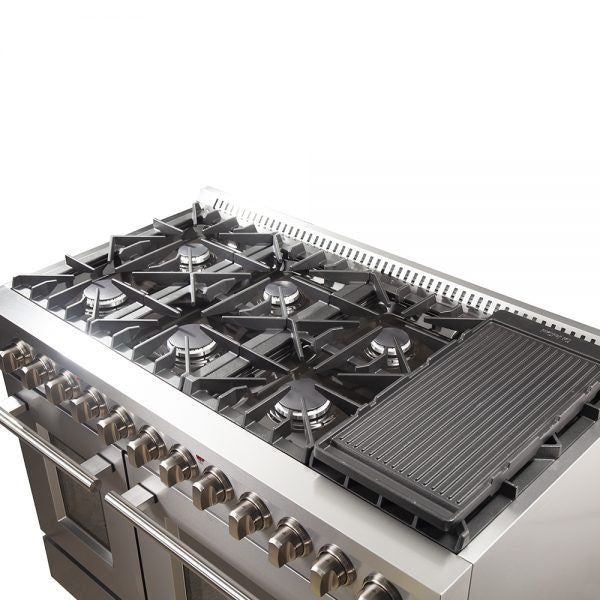 Forno FFSGS6156-48 48″ Galiano Gas Range with 240 Volt Electric Oven