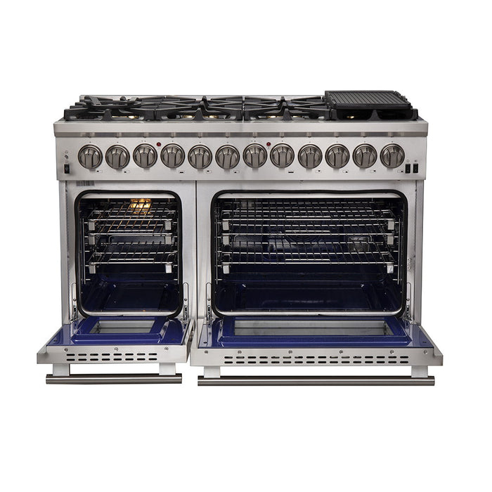 Forno FFSGS6187-48 48″ Capriasca Gas Range with 240 Volt Electric Oven