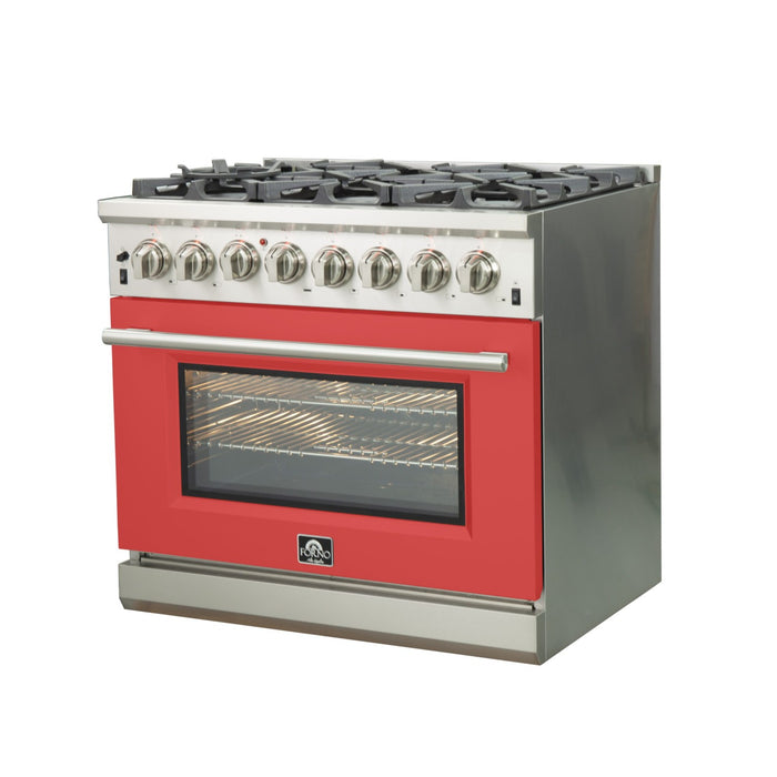 Forno FFSGS6187-36 36″ Capriasca Gas Range with Electric Oven