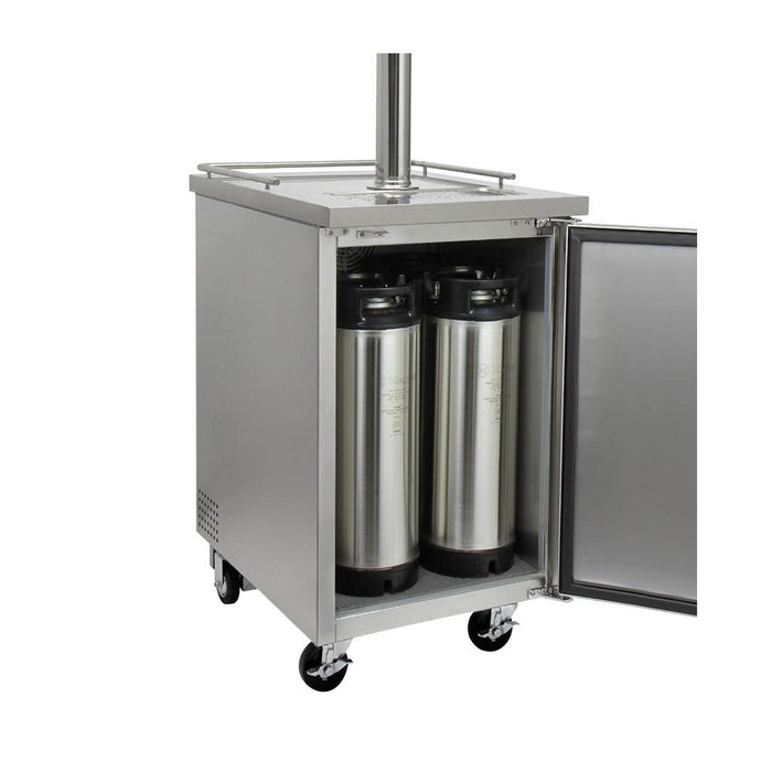 Kegco HBK1XS Homebrew Triple Tap All Stainless Steel Commercial Kegerator - 24" Wide