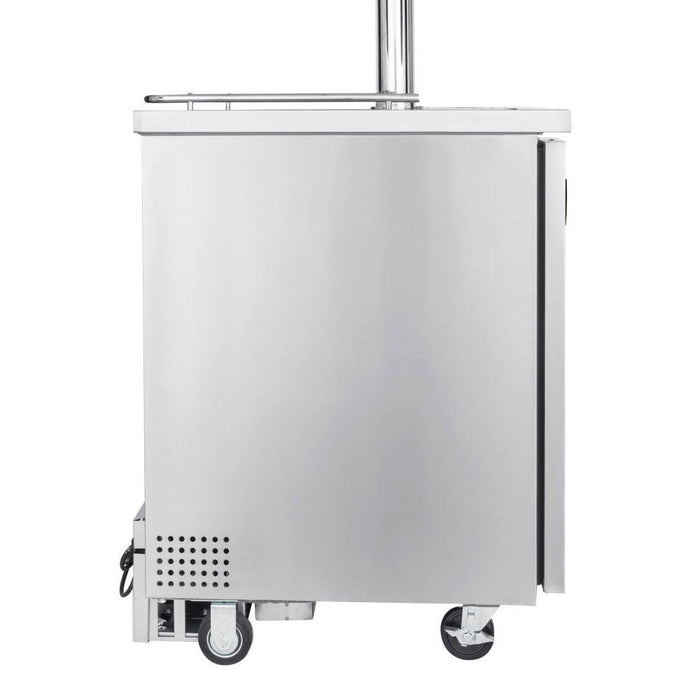 Kegco HBK1XS Homebrew Single Tap Stainless Steel Commercial Kegerator - 24" Wide