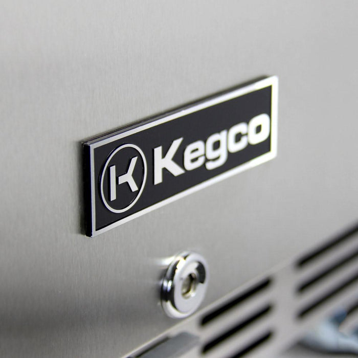 Kegco HK38SSU Single All Stainless Steel Outdoor Built-In Left Hinge Kegerator with Kit -24" Wide