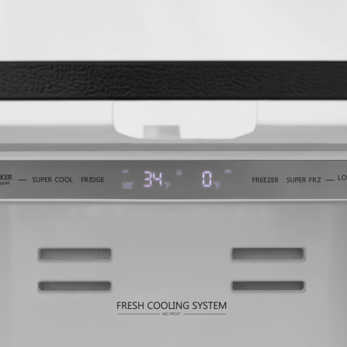 ZLINE 36" 22.5 cu. ft Freestanding French Door Refrigerator with Ice Maker in Fingerprint Resistant Stainless Steel (RFM-36)