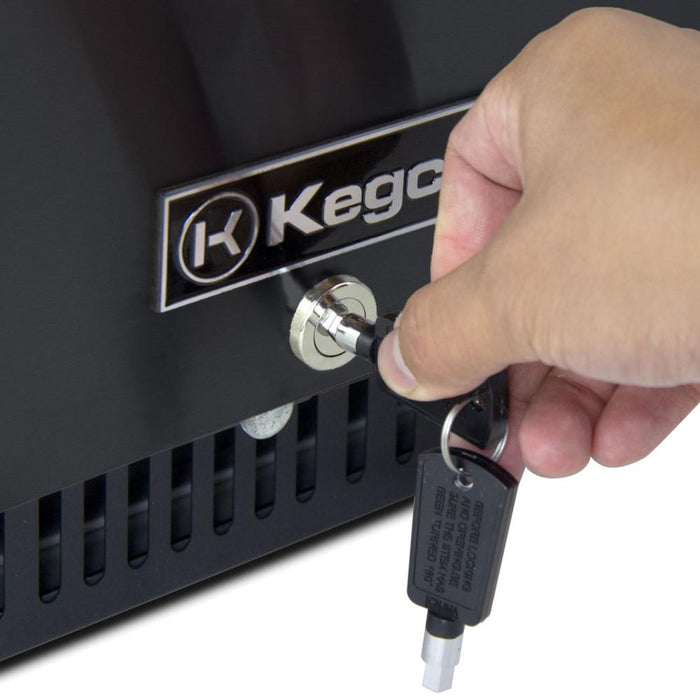 Kegco SLK15BB Single Tap Black Commercial Kegerator - 15" Wide