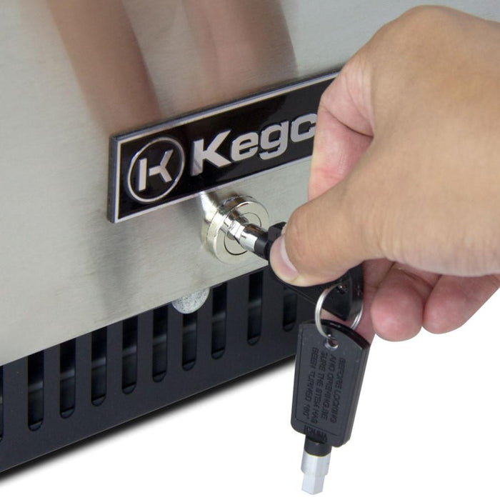 Kegco SLK15BS Single Tap Stainless Steel Commercial Kegerator - 15" Wide
