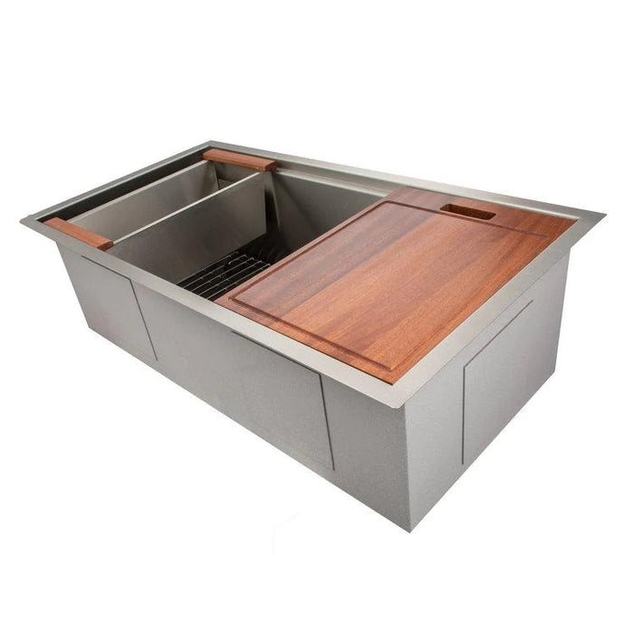 ZLINE 33" Garmisch Undermount Single Bowl Kitchen Sink with Bottom Grid and Accessories (SLS)