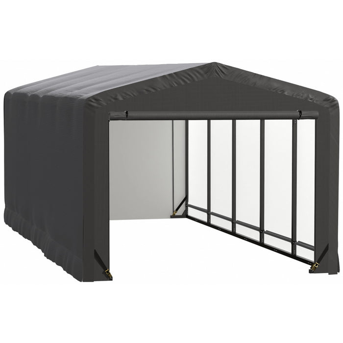 ShelterLogic ShelterTube Wind and Snow-Load Rated Garage, 10 ft. Wide Gray