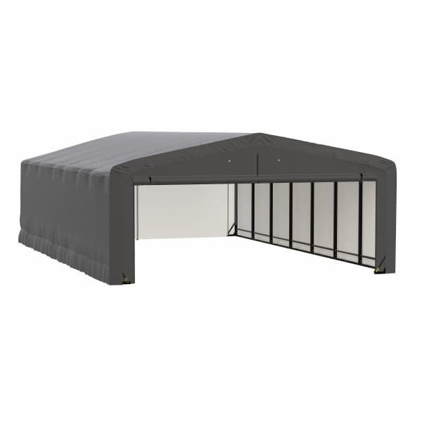 ShelterLogic ShelterTube Wind and Snow-Load Rated Garage, 20 ft. Wide Gray