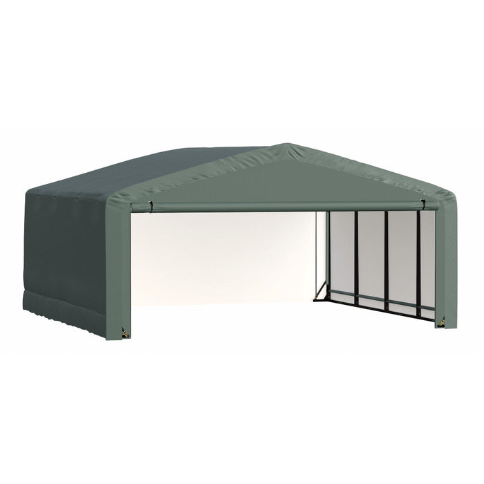 ShelterLogic ShelterTube Wind and Snow-Load Rated Garage, 20 ft. Wide  Green