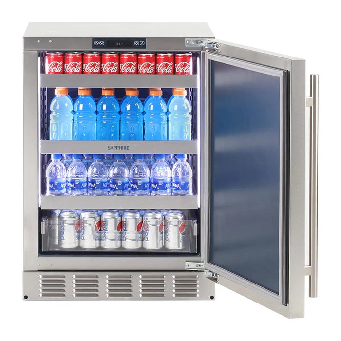 Sapphire 24" Outdoor Refrigerator with Factory Installed Lock