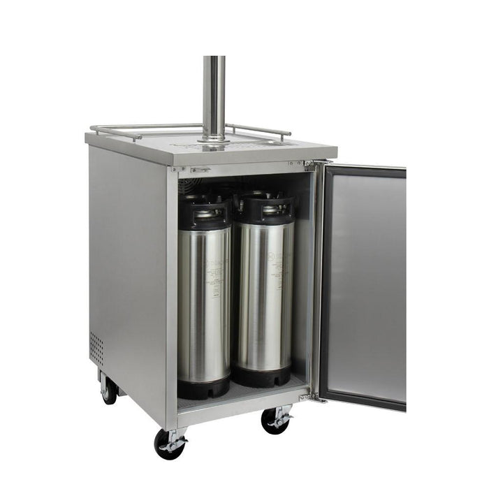 Kegco XCK-1S Four Tap All Stainless Steel Commercial Kegerator - 24" Wide