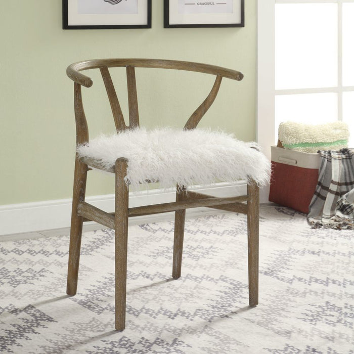 Linon Wishbone Chair Gray Wash