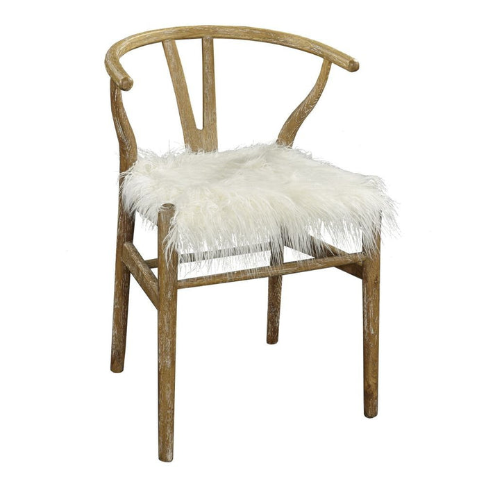 Linon Wishbone Chair Gray Wash